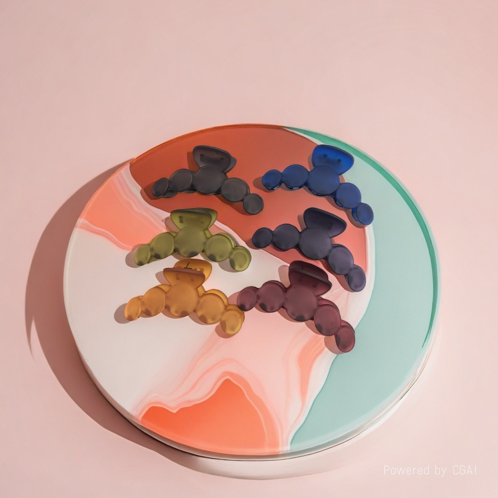 Colorful plastic hair clips, grab clips, banana clips, hair clips, shark clips details Picture