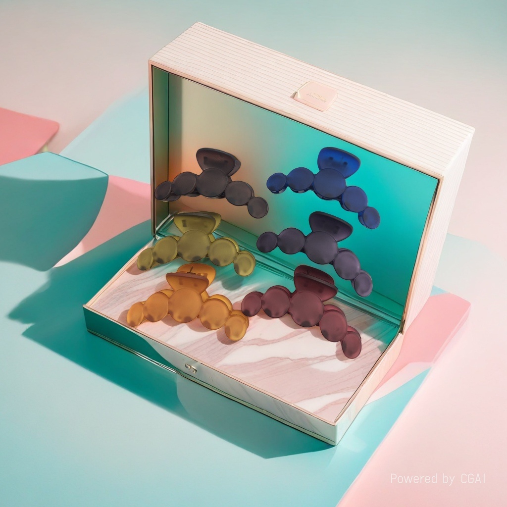 Colorful plastic hair clips, grab clips, banana clips, hair clips, shark clips Application Scenario