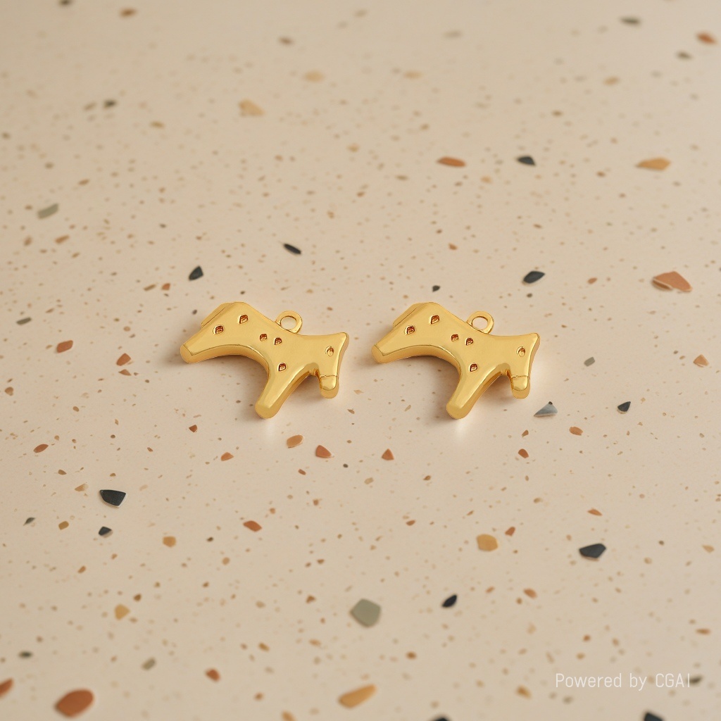 Gold-plated gold bull pendant necklace accessory pendant Specification image