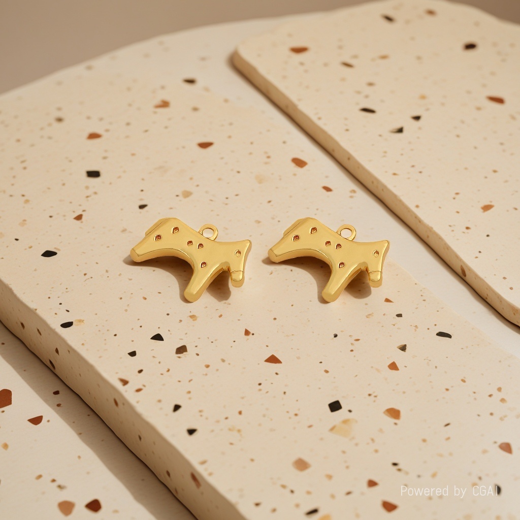 Gold-plated gold bull pendant necklace accessory pendant Application Scenario