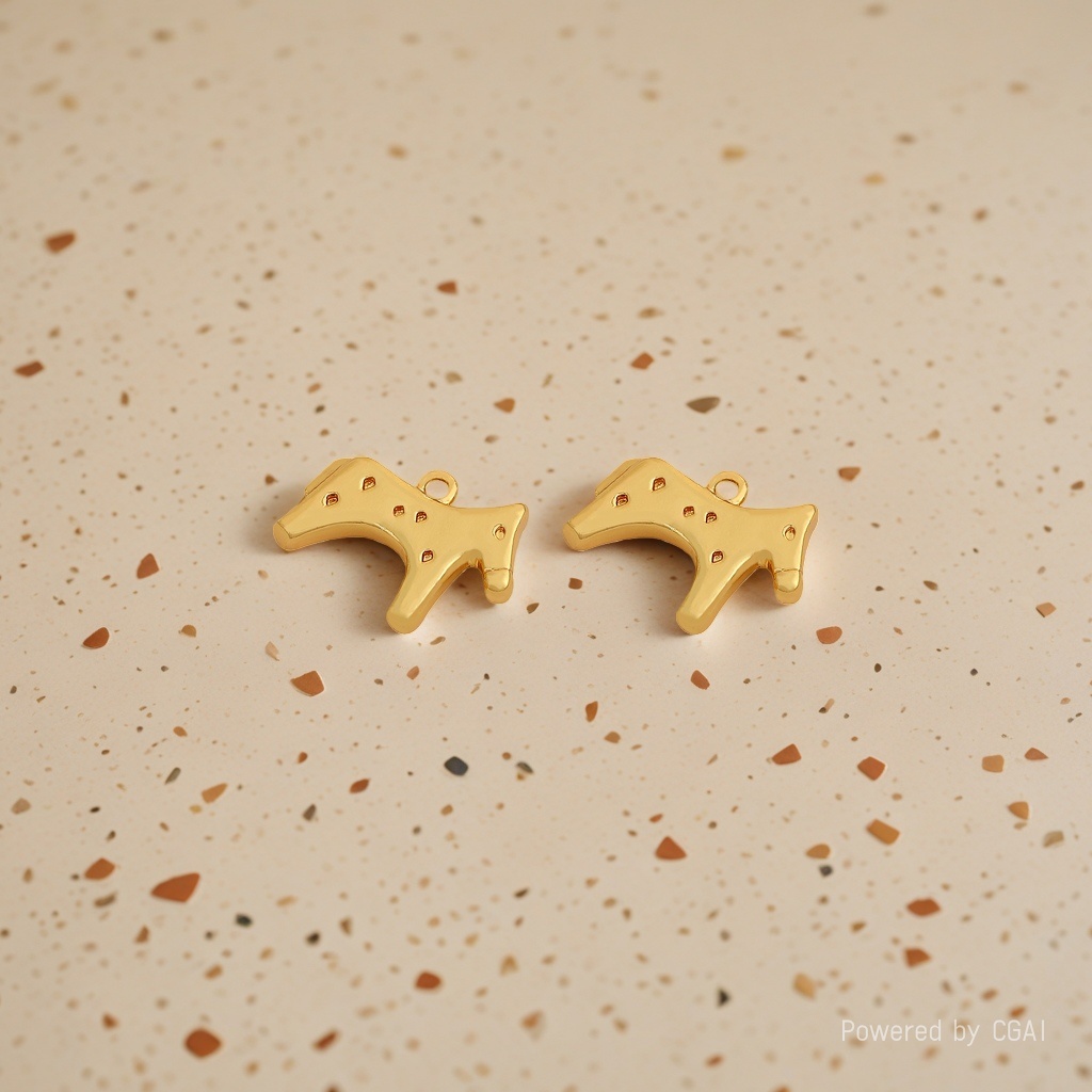 Gold-plated gold bull pendant necklace accessory pendant