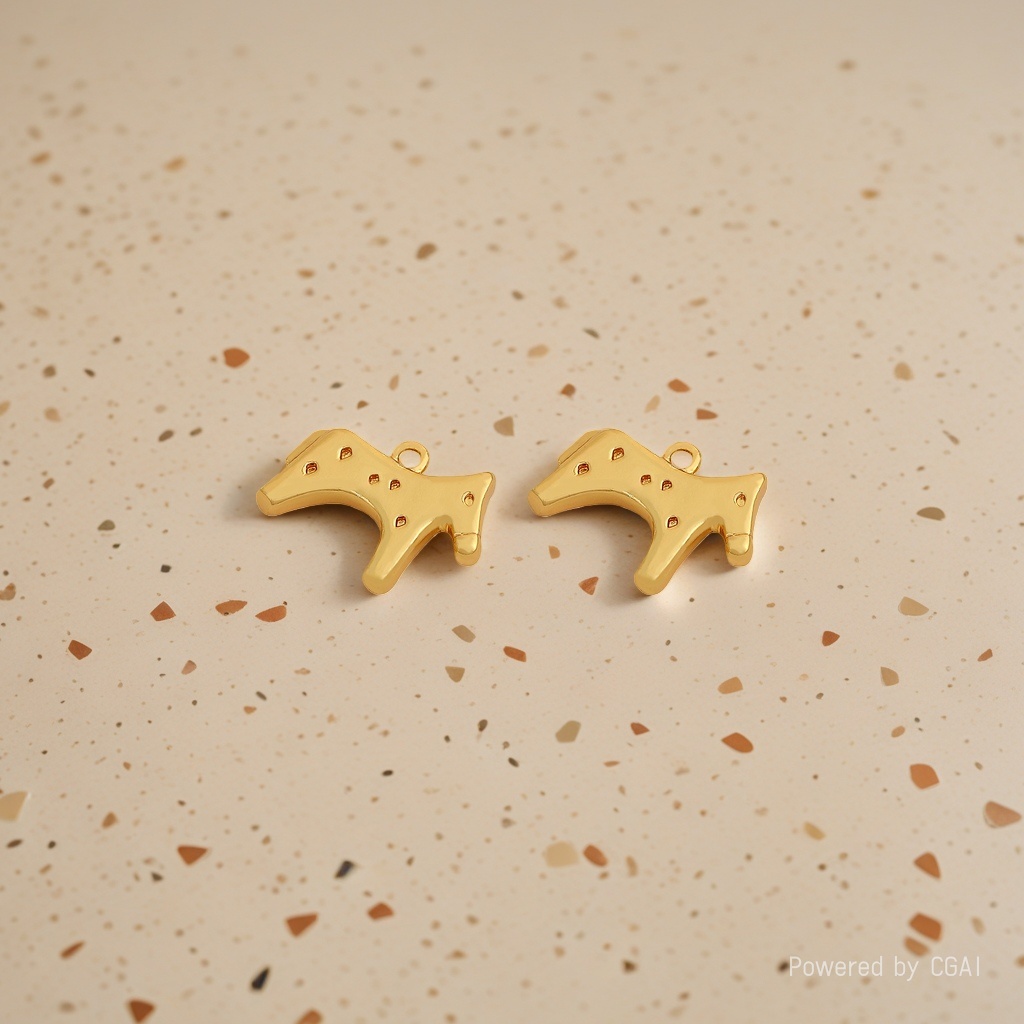 Gold-plated gold bull pendant necklace accessory pendant details Picture