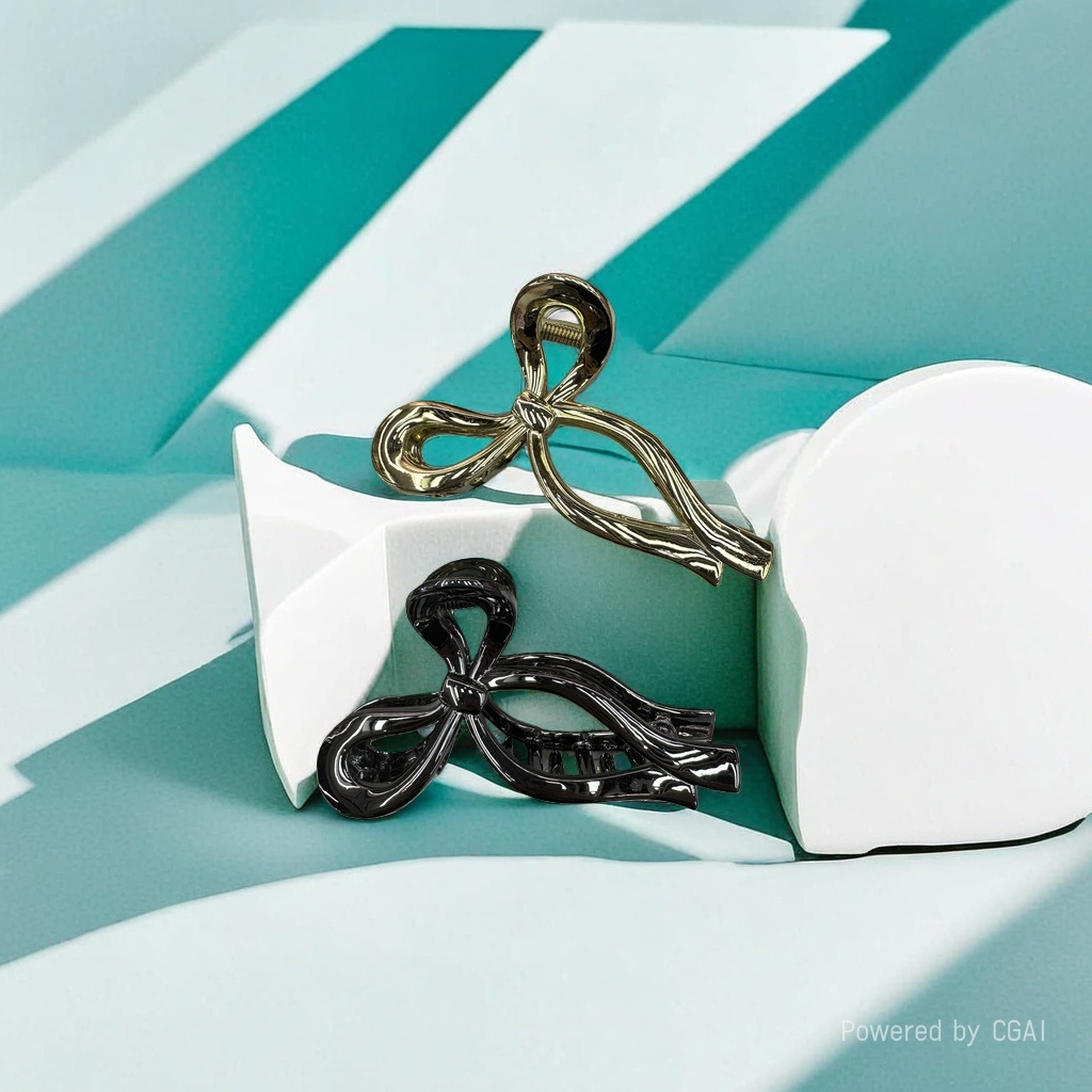 Alline Metal Bow, children's hair clips, hair bands, broken hair patches, bangs patches, magic DIY post details Picture
