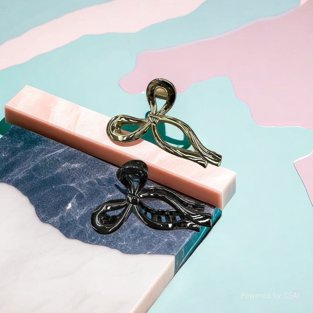 Alline Metal Bow, children's hair clips, hair bands, broken hair patches, bangs patches, magic DIY post Specification image