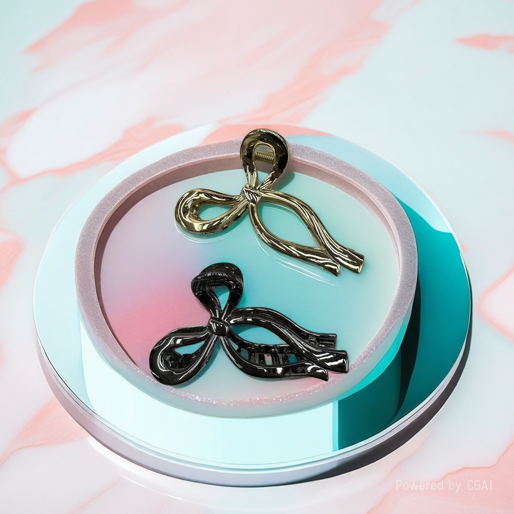 Alline Metal Bow, children's hair clips, hair bands, broken hair patches, bangs patches, magic DIY post