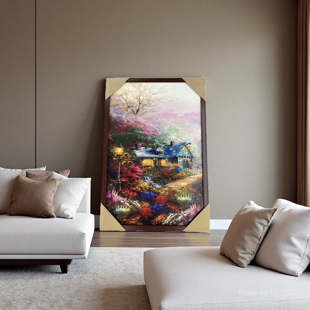 有框油画尺寸35X65 一件装24墙面挂画客厅卧室软装相框画框