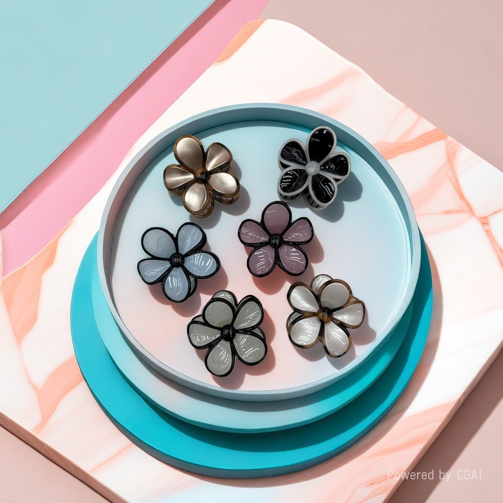 Flower-shaped hair clips, banana clips, shark clips and scratch-shaped hair clips are fashionable and versatile Application Scenario