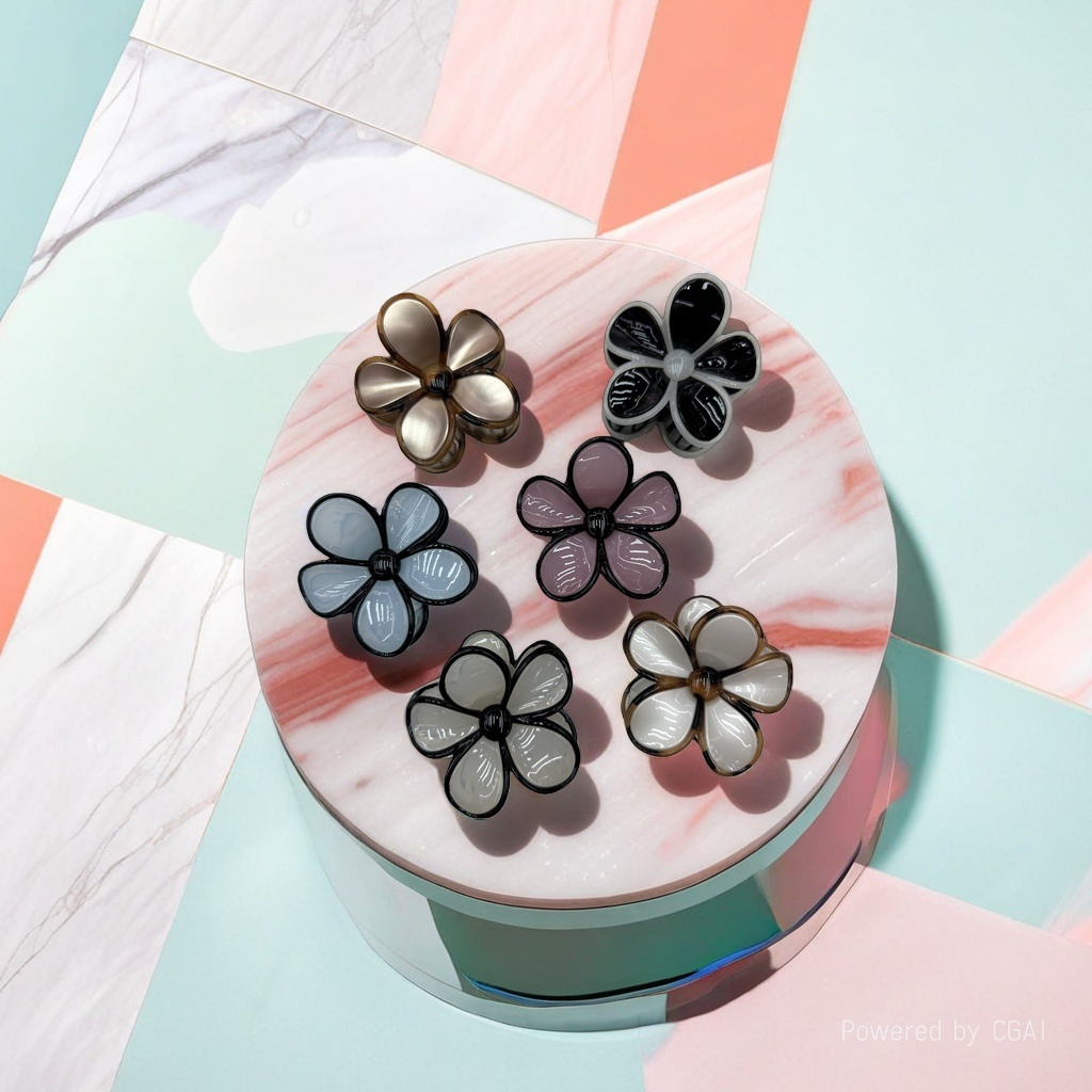 Flower-shaped hair clips, banana clips, shark clips and scratch-shaped hair clips are fashionable and versatile