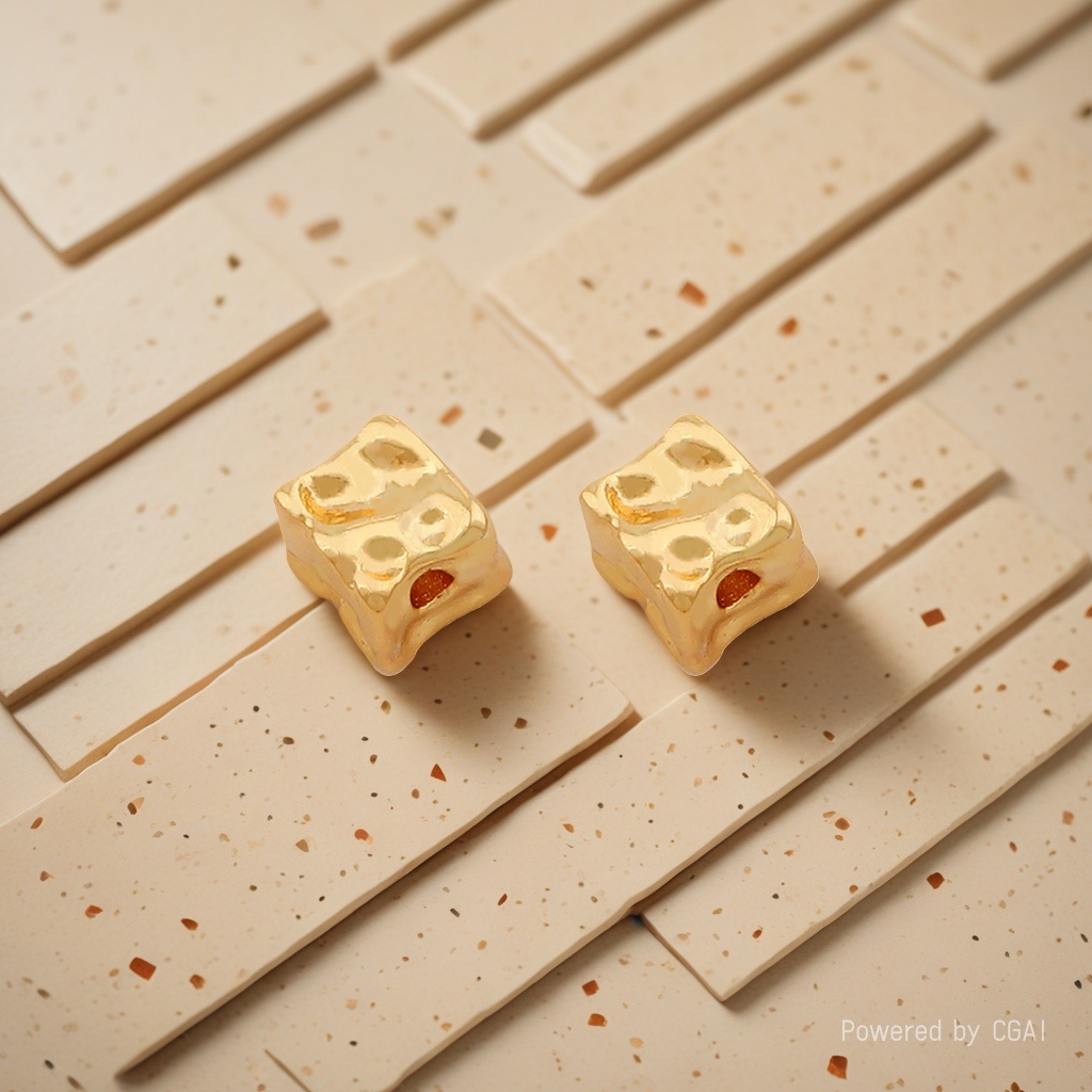 Golden cheese-shaped gold-plated jewelry accessories Application Scenario
