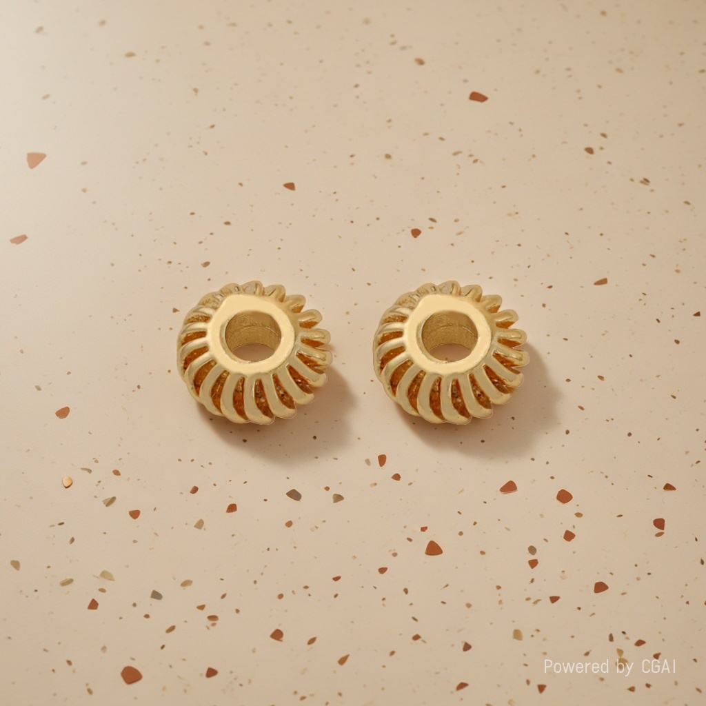 DIY handcrafted decoration of gold-plated jewelry accessories with metal alloy threads