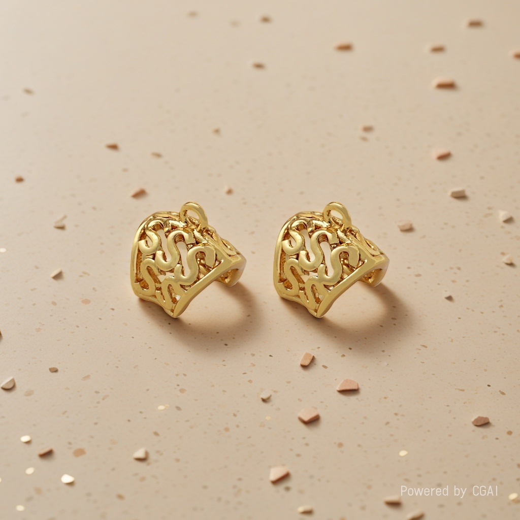 Golden hollowed-out pattern gold-plated diy jewelry accessories Application Scenario