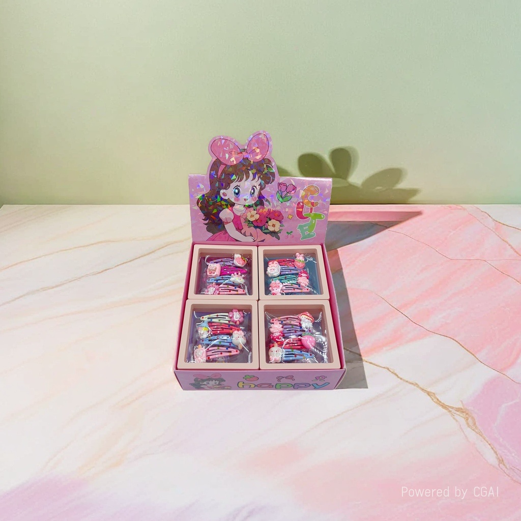 Pink hairpin set gift box, souvenir packaging box, gift box Specification image