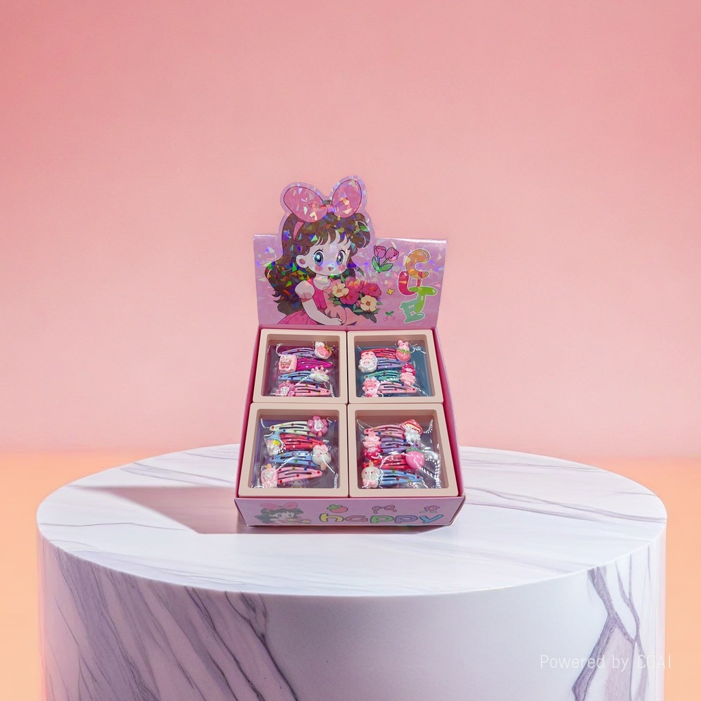 Pink hairpin set gift box, souvenir packaging box, gift box Application Scenario