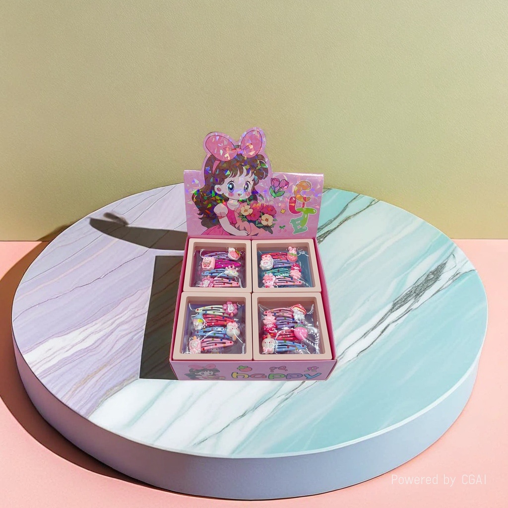 Pink hairpin set gift box, souvenir packaging box, gift box