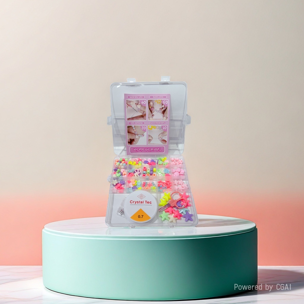 MARD Children's Handmade Beading Set: Silicone beads wrapped around beads, creative makeup beads, 180 pieces handmade Application Scenario
