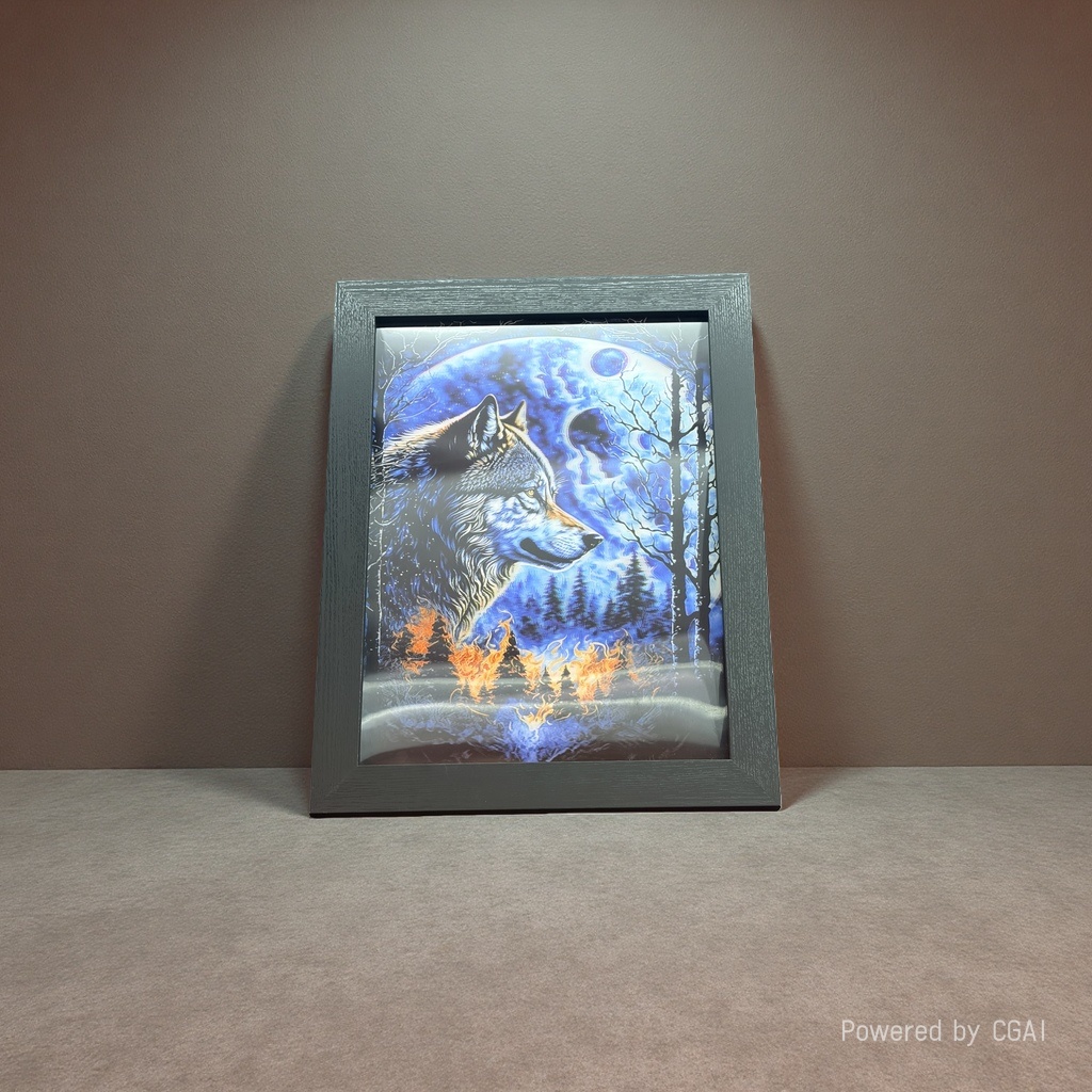 3d画现代装饰画三维立体动物画高清现代家居装饰画客厅风景动物画变幻画