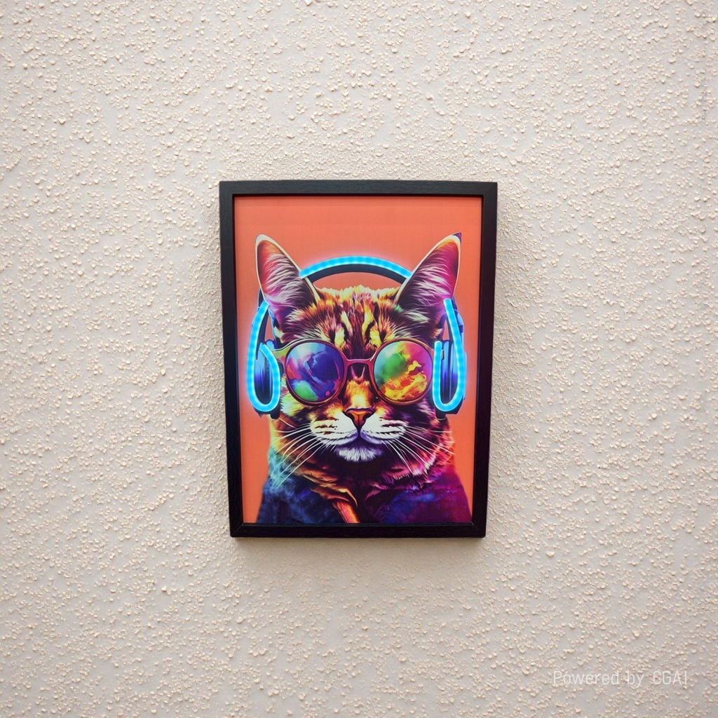 3d paintings, modern decorative paintings, 3D paintings, high-definition cat decorative paintings, living room landscapes, animal paintings, transformation paintings details Picture