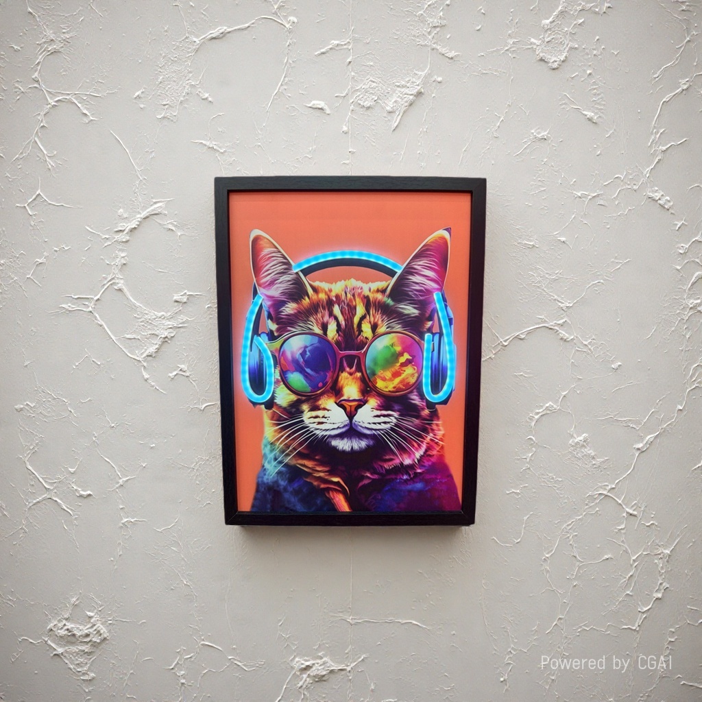 3d paintings, modern decorative paintings, 3D paintings, high-definition cat decorative paintings, living room landscapes, animal paintings, transformation paintings Specification image