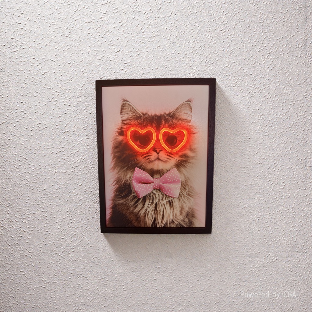 3d画现代装饰画三维立体画高清可爱猫咪装饰画客厅风景动物画变幻画