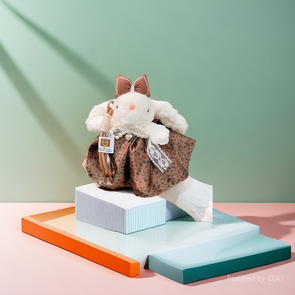 Plush toy, rabbit, cartoon doll, plush rabbit, soft and cute pillow, gift, cute fabric toy details Picture