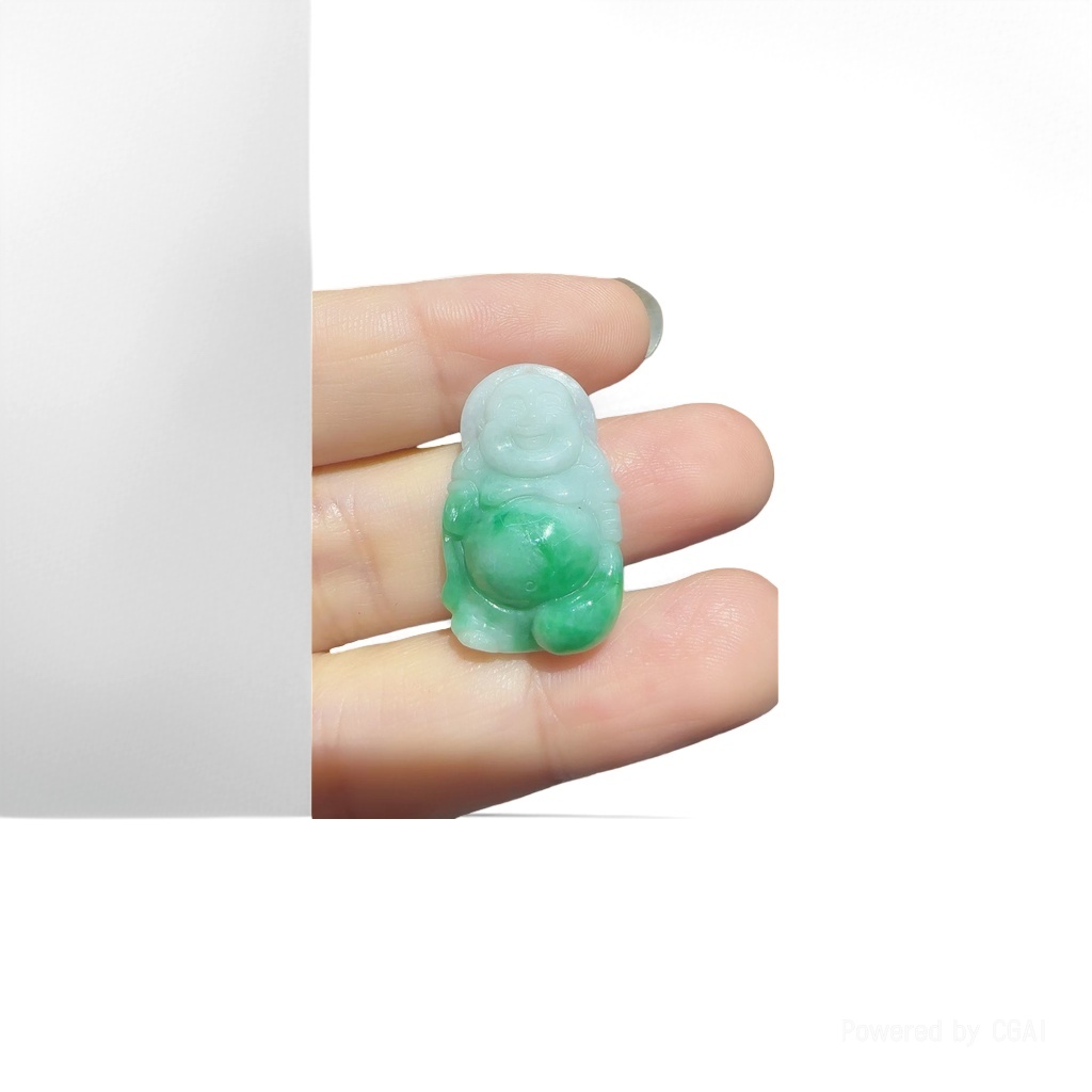 Jade Maitreya Buddha pendant, 8mm jade bracelet, crystal necklace, jade and gemstone jewelry details Picture