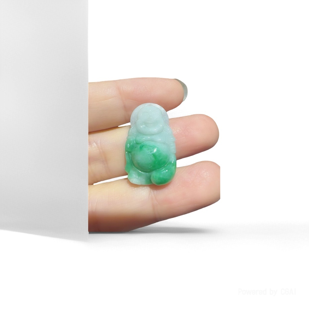 Jade Maitreya Buddha pendant, 8mm jade bracelet, crystal necklace, jade and gemstone jewelry Specification image