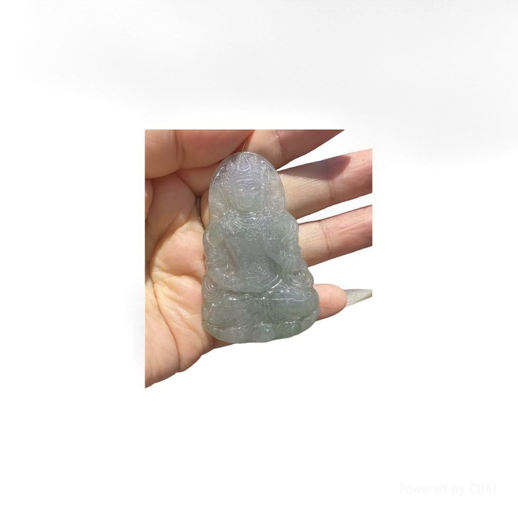 Natural jade Buddha statue pendant with 8mm jade bracelet, crystal necklace and jade jewelry set Application Scenario