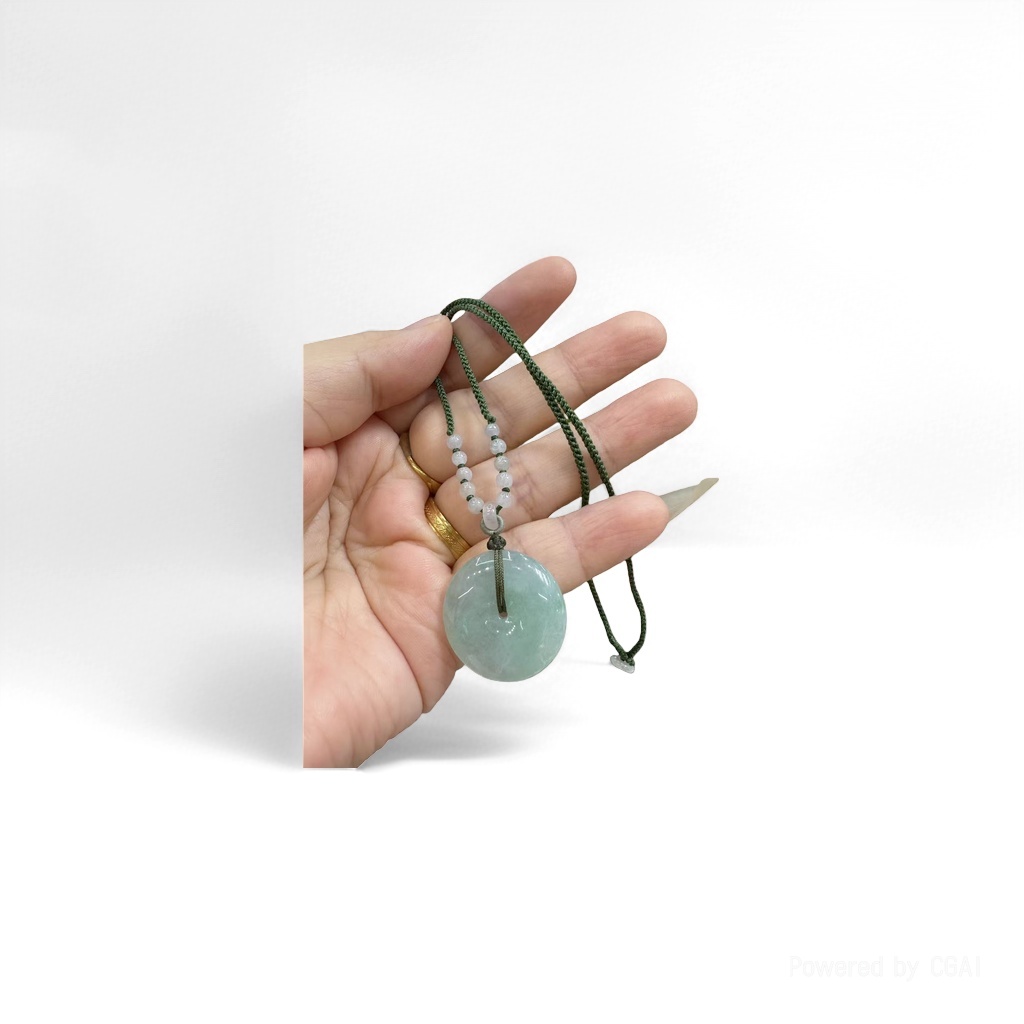 Pure silver jade peace pendant necklace, golden fruit shell bell pendant accessory Application Scenario