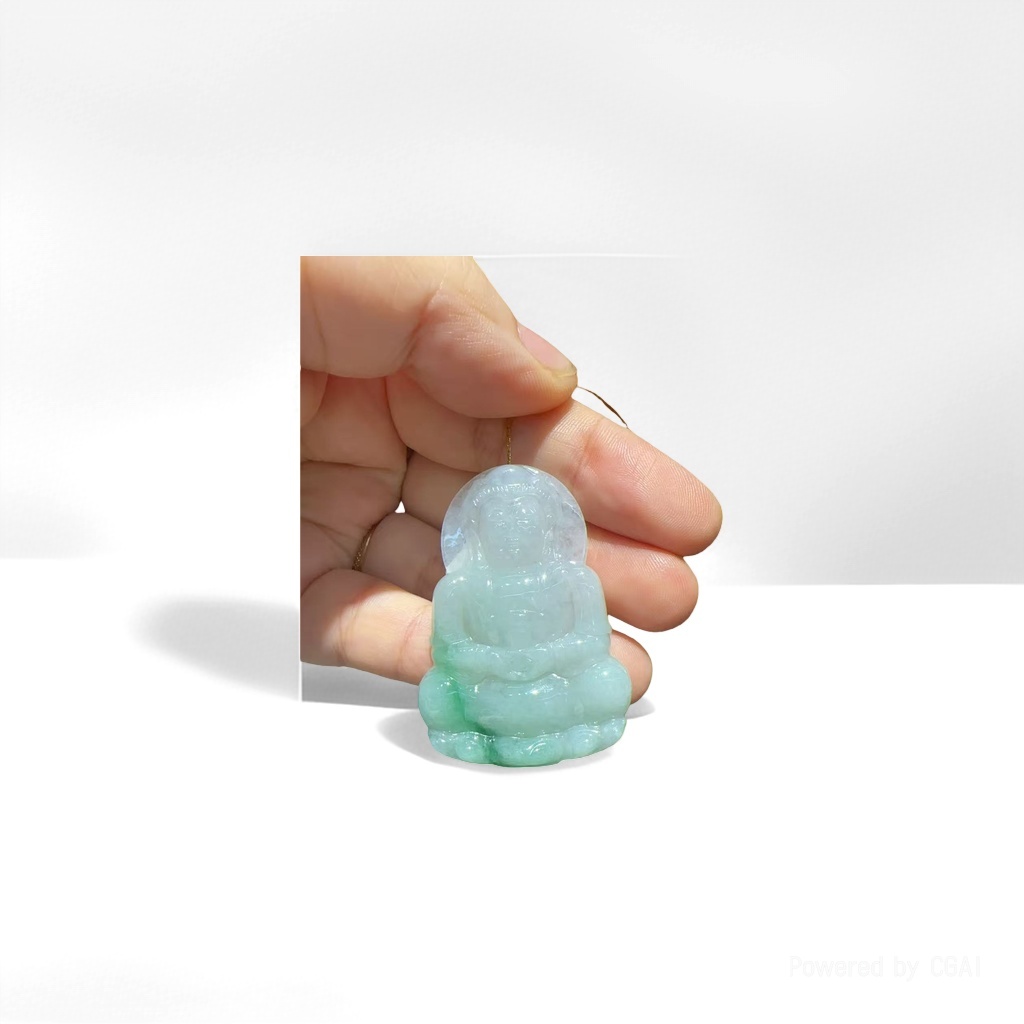 Natural jade Guanyin pendant, 8mm jade bracelet, crystal necklace, jade and gemstone jewelry Specification image