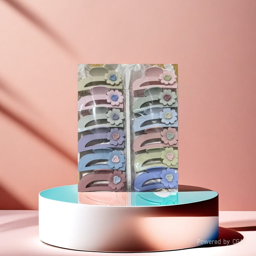 Korean version hand-woven lazy person's hairpin, Korean grabber acrylic sheet Specification image