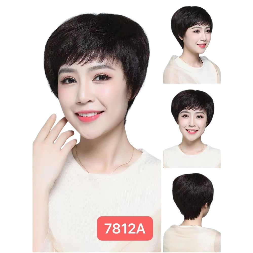 Peluca de pelo real lacewig peluca de pelo real stock doméstico respirable frente de encaje Item Picture