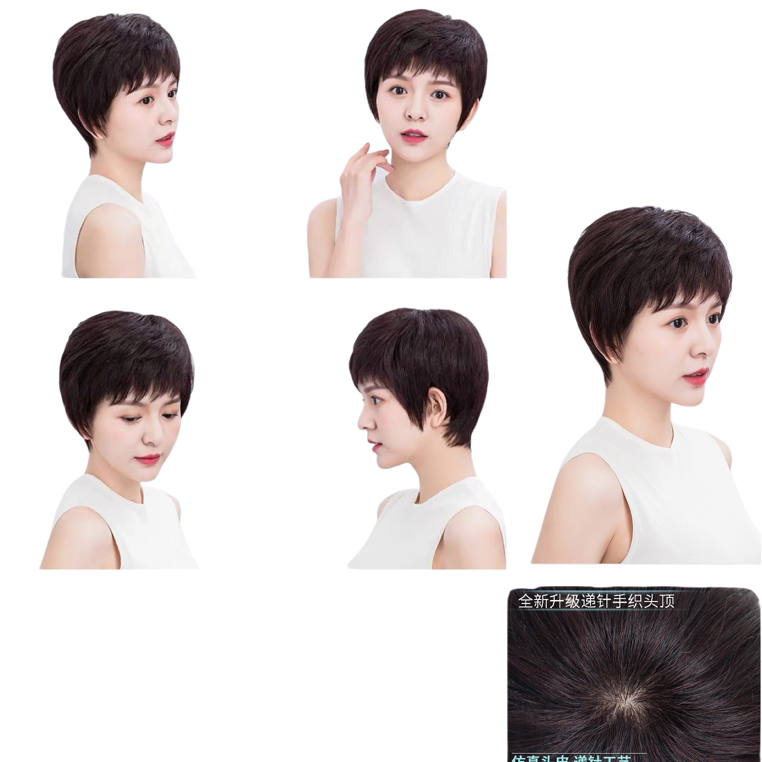 lacewig real hair wig 180g natural breathable lightweight style Item Picture