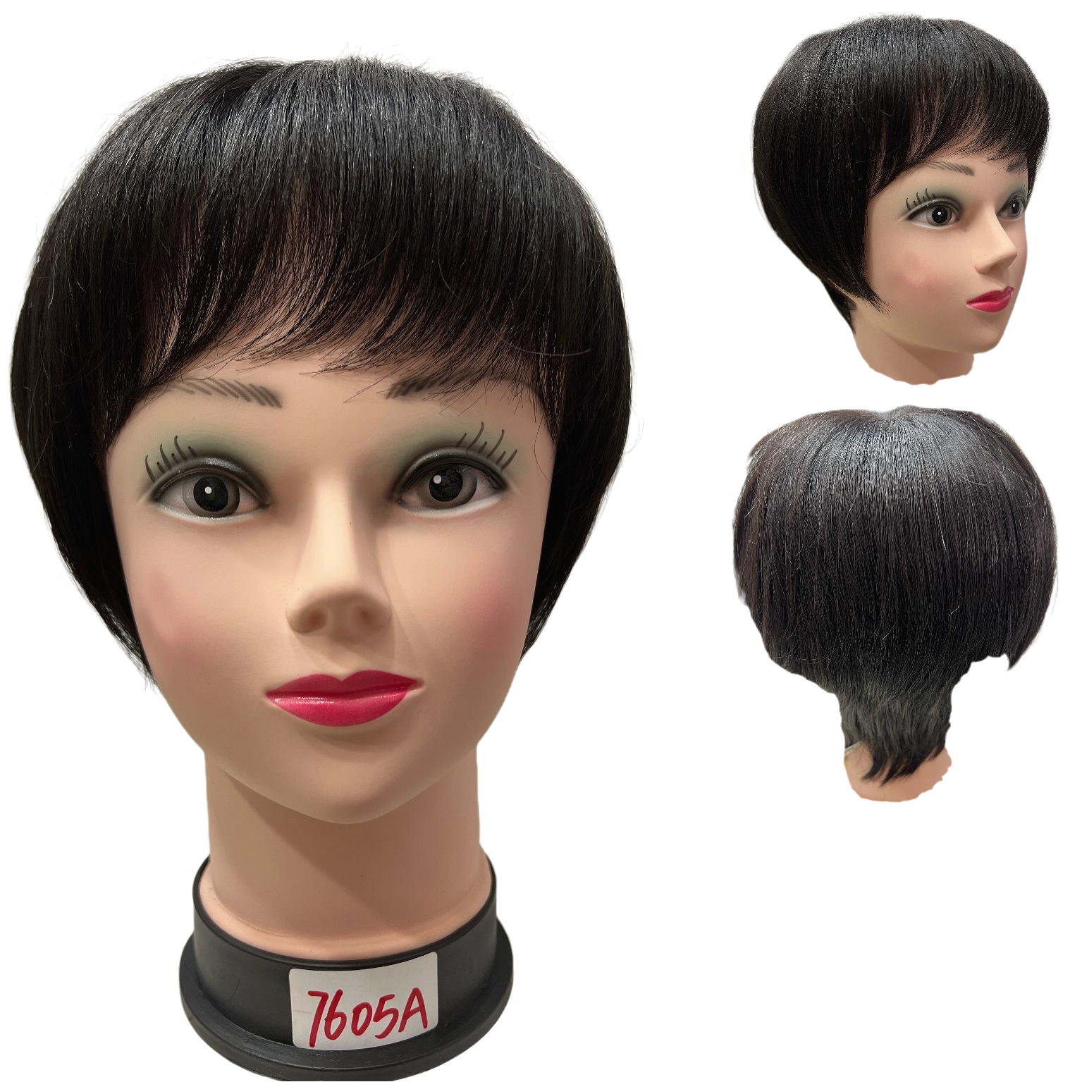 Cross-camera wig for women, short straight hair, high-temperature silk, fashionable and versatile Item Picture