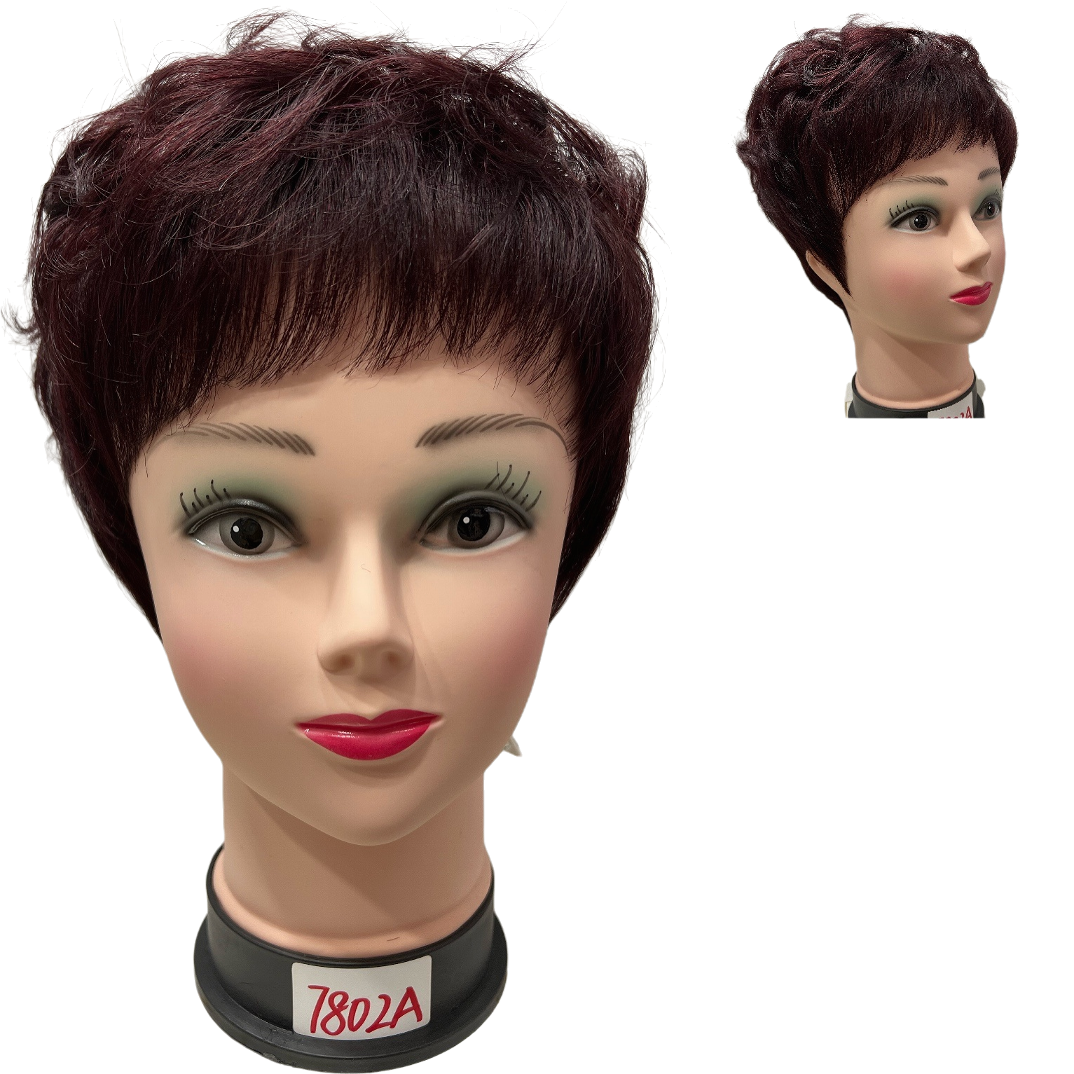 Cross-camera wig for women, short straight hair, high-temperature silk, fashionable short style, breathable and lightweight 1 Item Picture