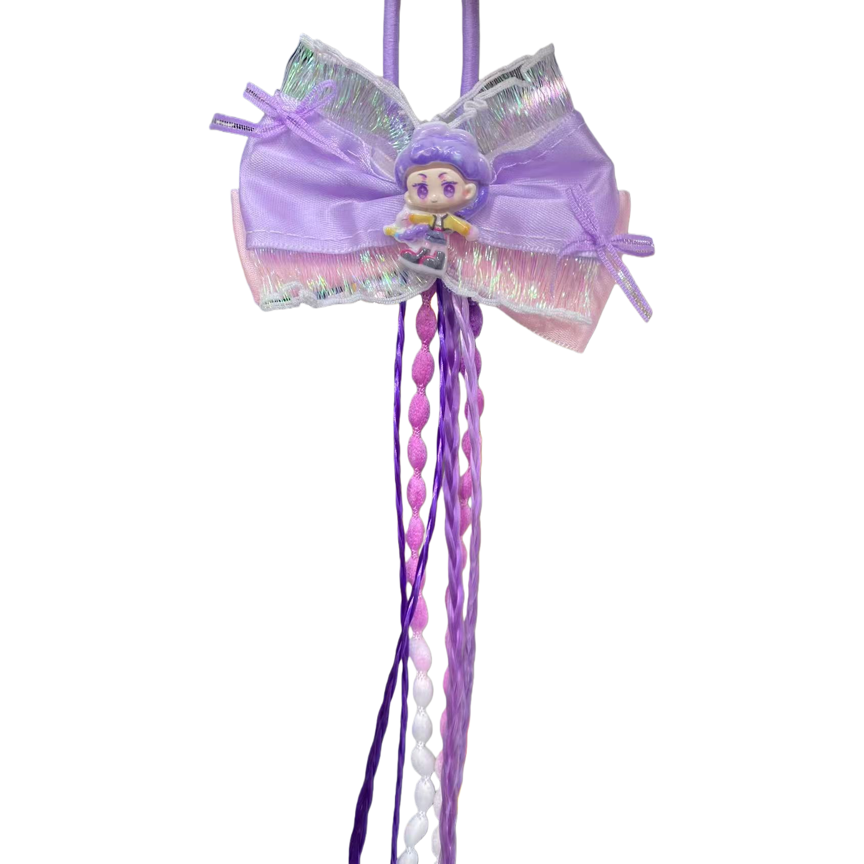 Purple bow pearl headband, Hanfu headband, women's hair accessory Item Picture