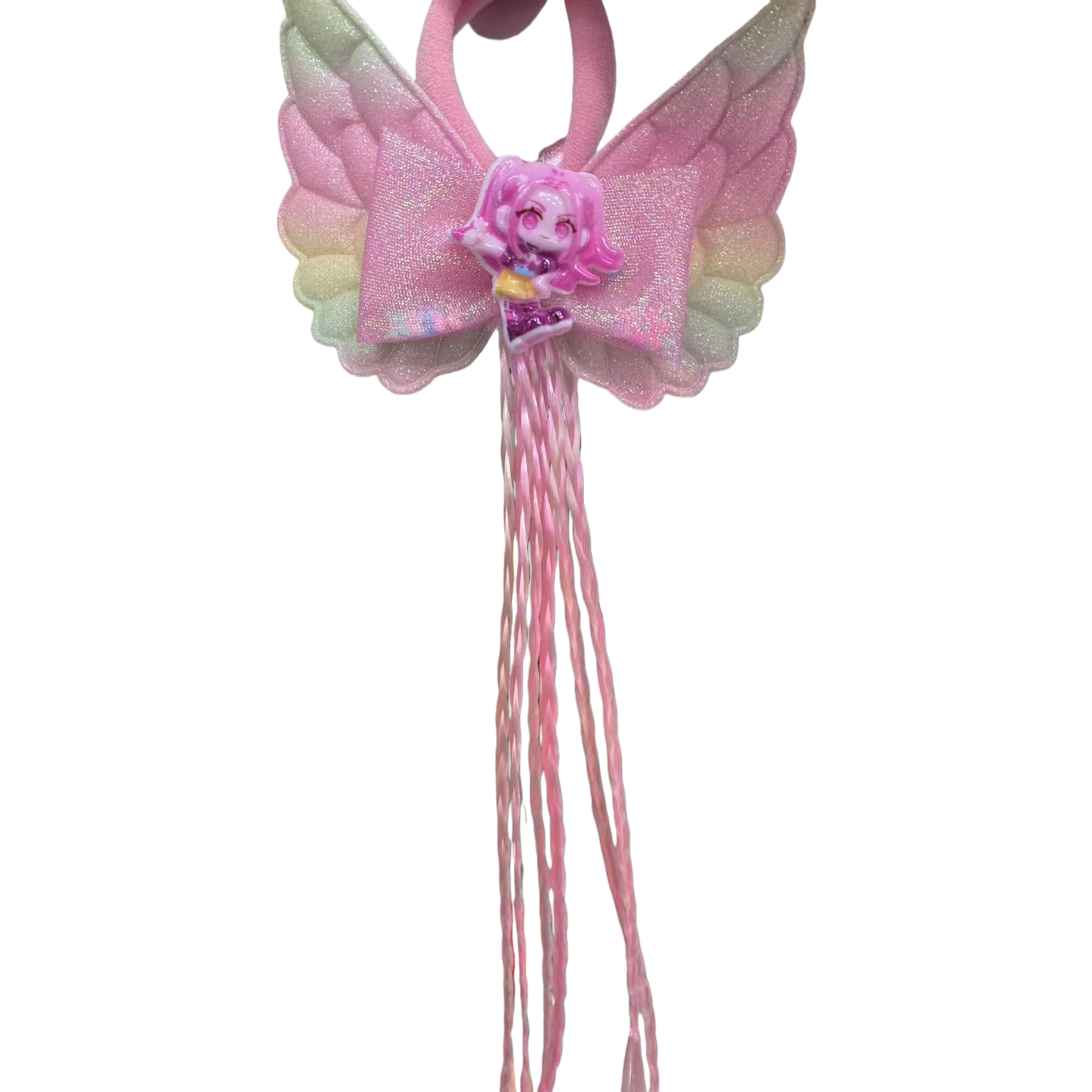 Pink bow pearl headband, Hanfu headwear, hair accessory headband Item Picture
