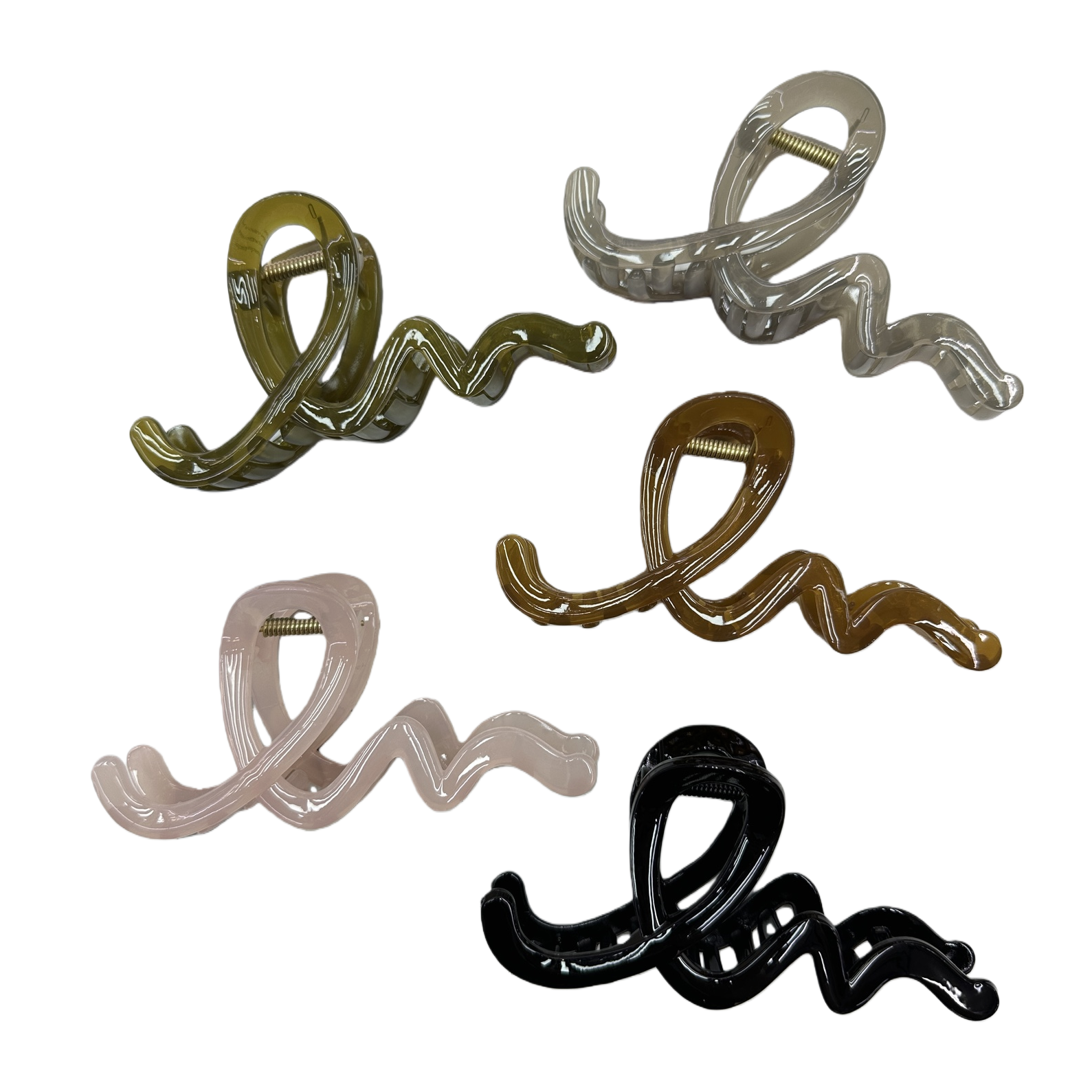 A simple and fashionable headwear set of three pieces: shark clip, banana clip, grab clip, hairpin and hairpin Item Picture