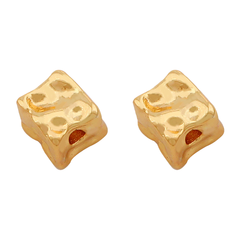Golden cheese-shaped gold-plated jewelry accessories Item Picture