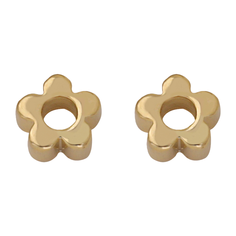 diy gold-plated jewelry accessories with golden flowers Item Picture