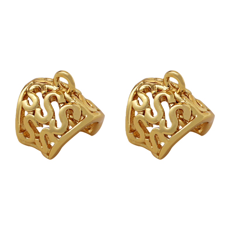 Golden hollowed-out pattern gold-plated diy jewelry accessories Item Picture