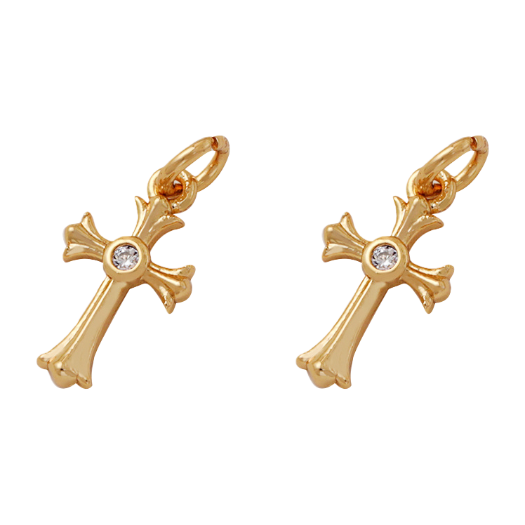 Cross-shaped jewelry accessories, golden alloy universal DIY handcrafted decoration Item Picture