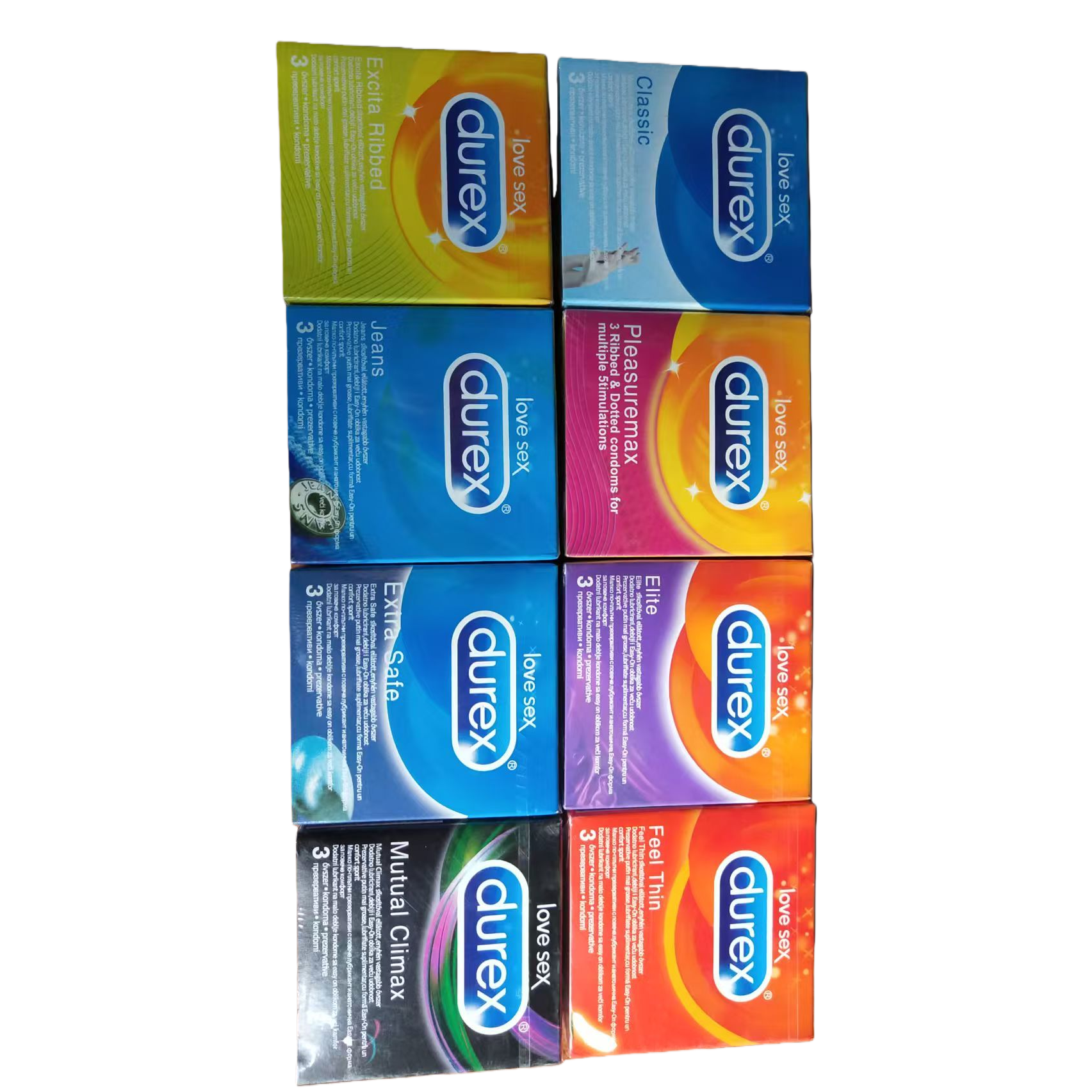 Durex varios estilos condón condón set importación peru cajas de embalaje para adultos Item Picture