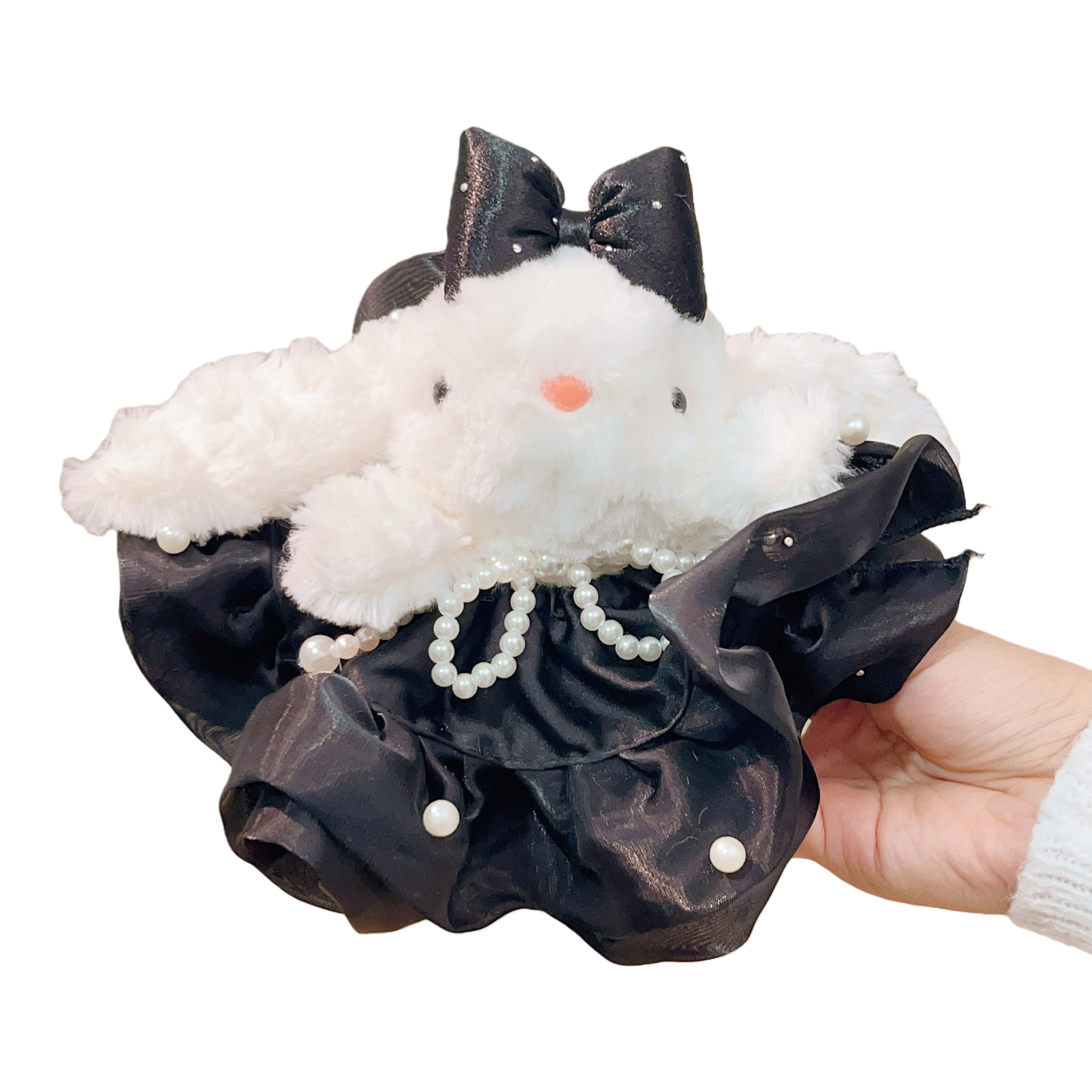Happy Little zebra plush simulation doll, rabbit hair band, stuffed cat backpack, cute and adorable children's gifts Item Picture