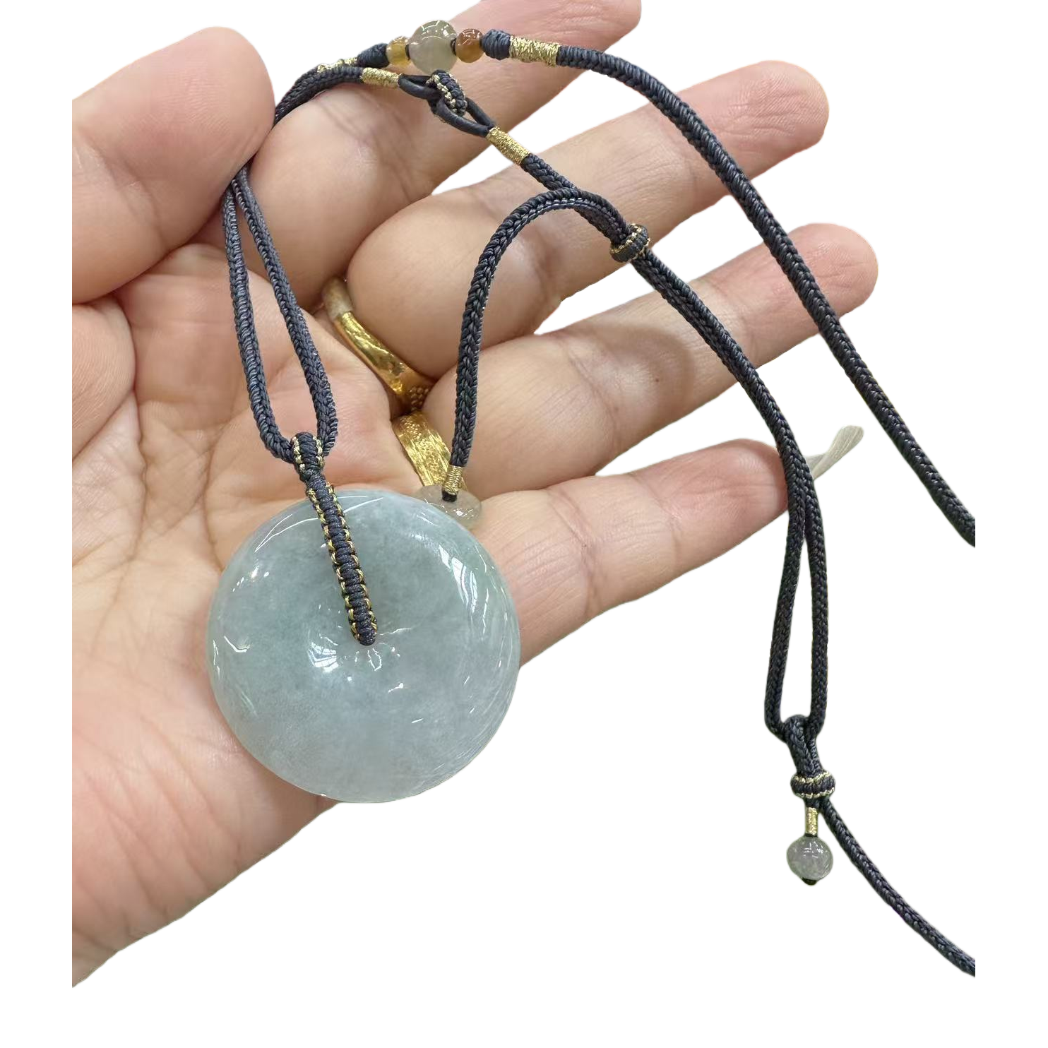 Silver fruit shell bell pendant, golden jade pendant, necklace accessory Item Picture