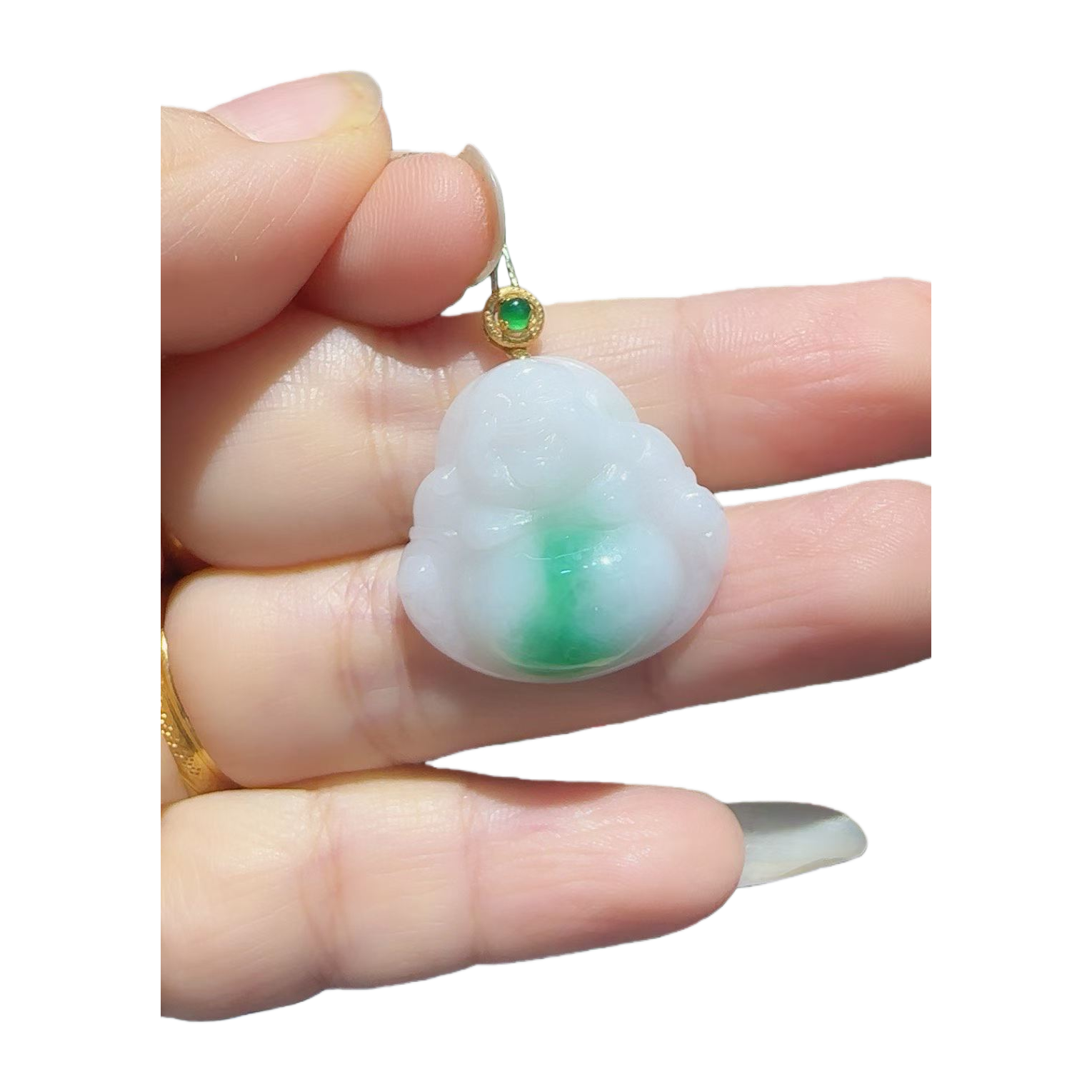 Silver fruit shell bell pendant, golden jade pendant, necklace accessory, 111108945
