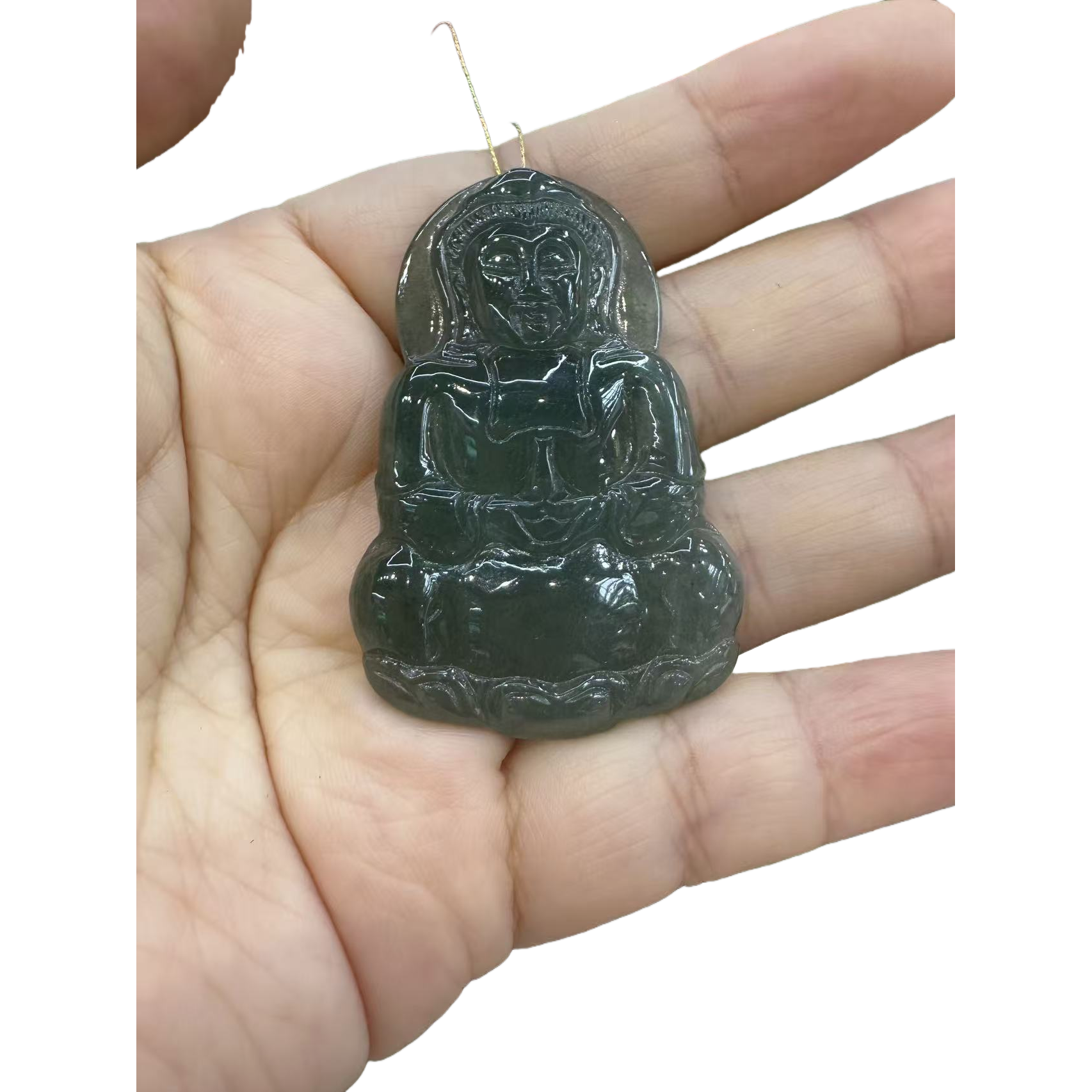 Water foam jade, chalcedony, emerald jade bracelet, jade Buddha statue, cabbage ornament, natural jade jewelry Item Picture