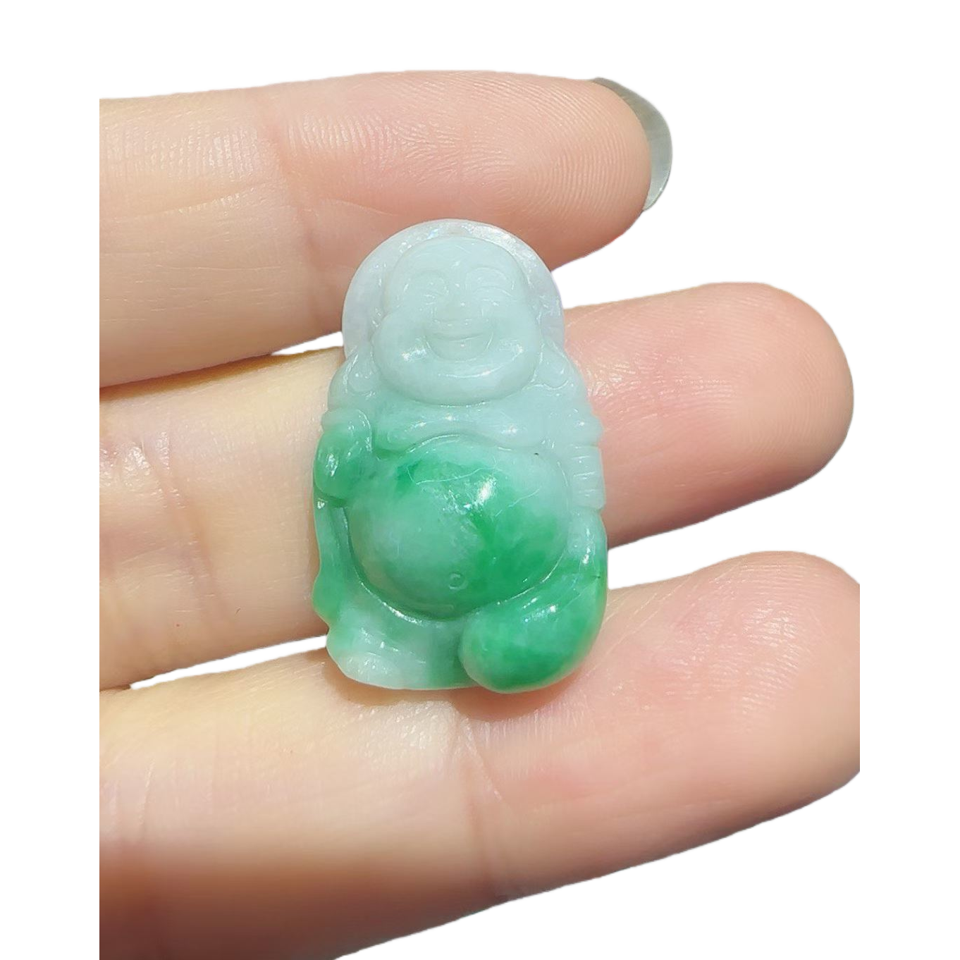 Jade Maitreya Buddha pendant, 8mm jade bracelet, crystal necklace, jade and gemstone jewelry Item Picture