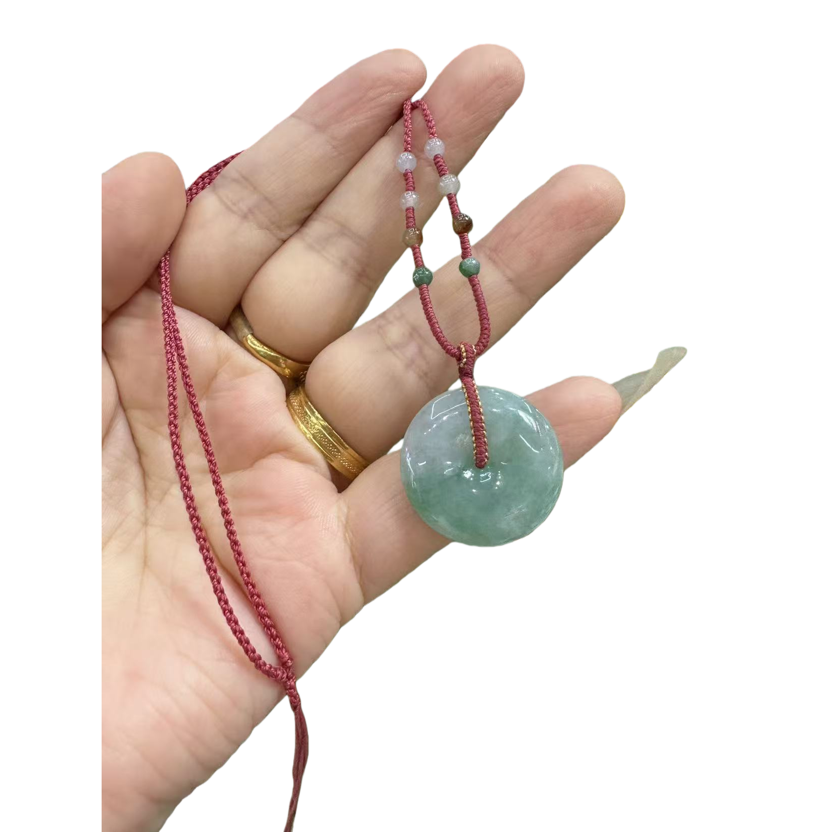 Furui Ancient Jewelry World S925 Jade Peace Pendant Earrings Necklace Set Jade Earrings Zhuo Ya Sheng Item Picture