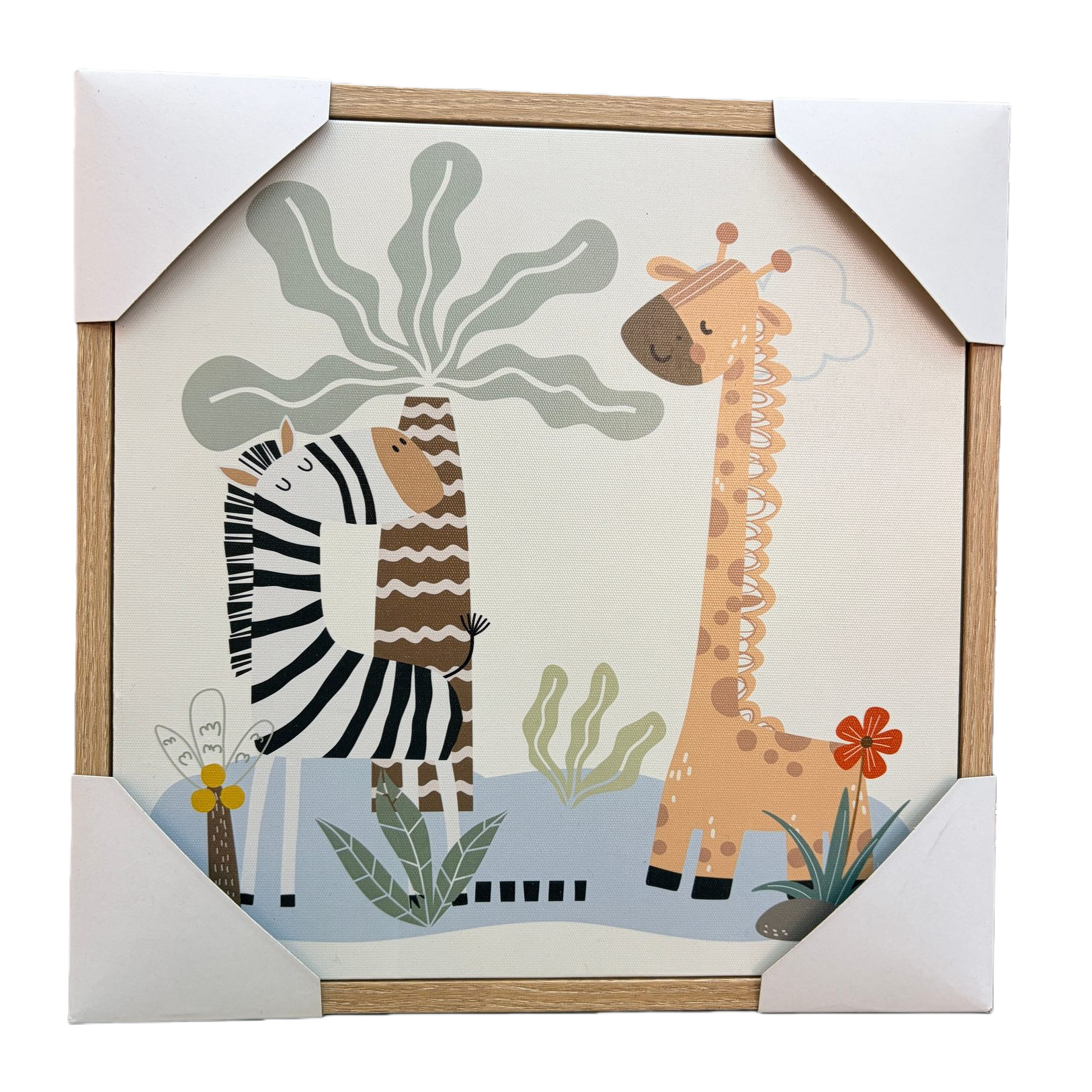 Cross-border cartoon forest animal lions, monkeys, giraffes, canvas wall paintings, children's room and bedroom decorative paintings Item Picture
