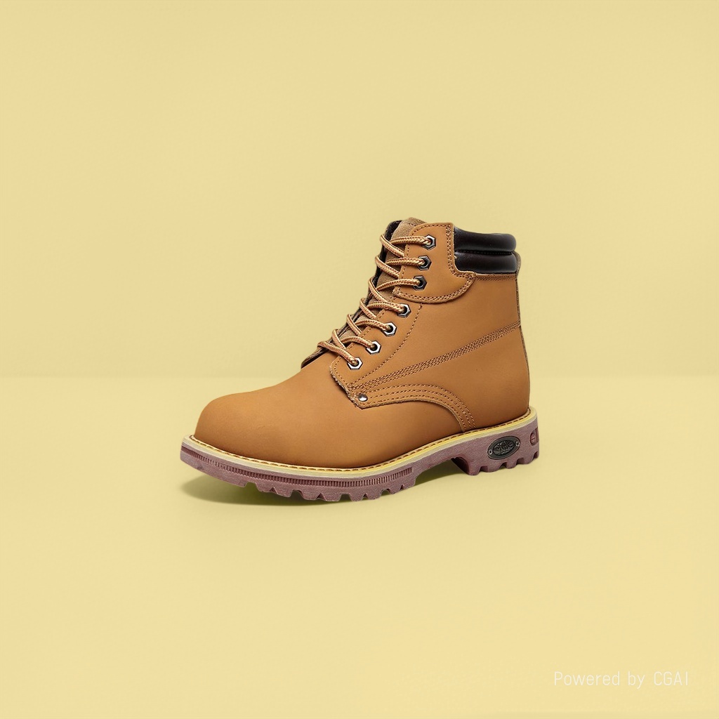 Brown tactical military boots, men's workwear liberation shoes, anti-slip and wear-resistant, for outdoor training details Picture